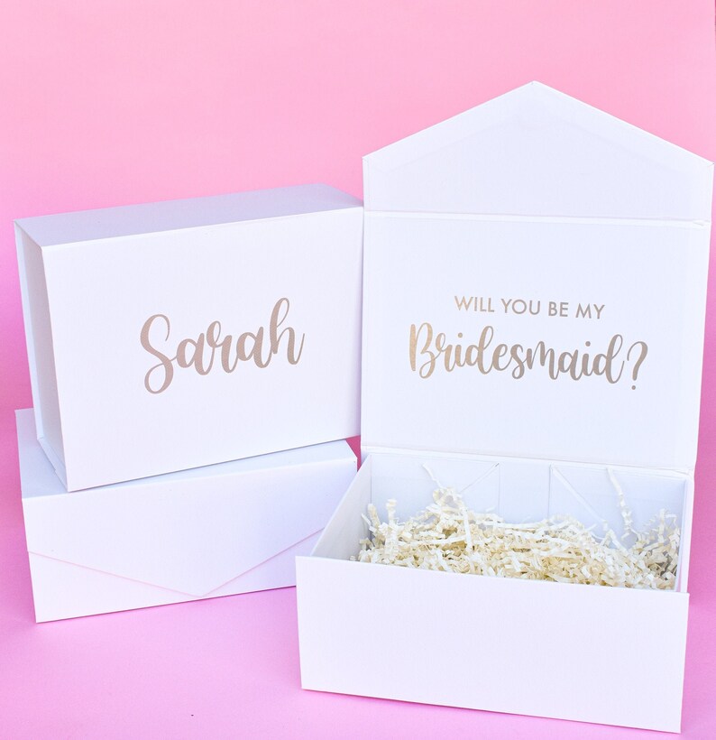 EMPTY Bridesmaid Proposal Gift Box Personalized Bridesmaid Etsy