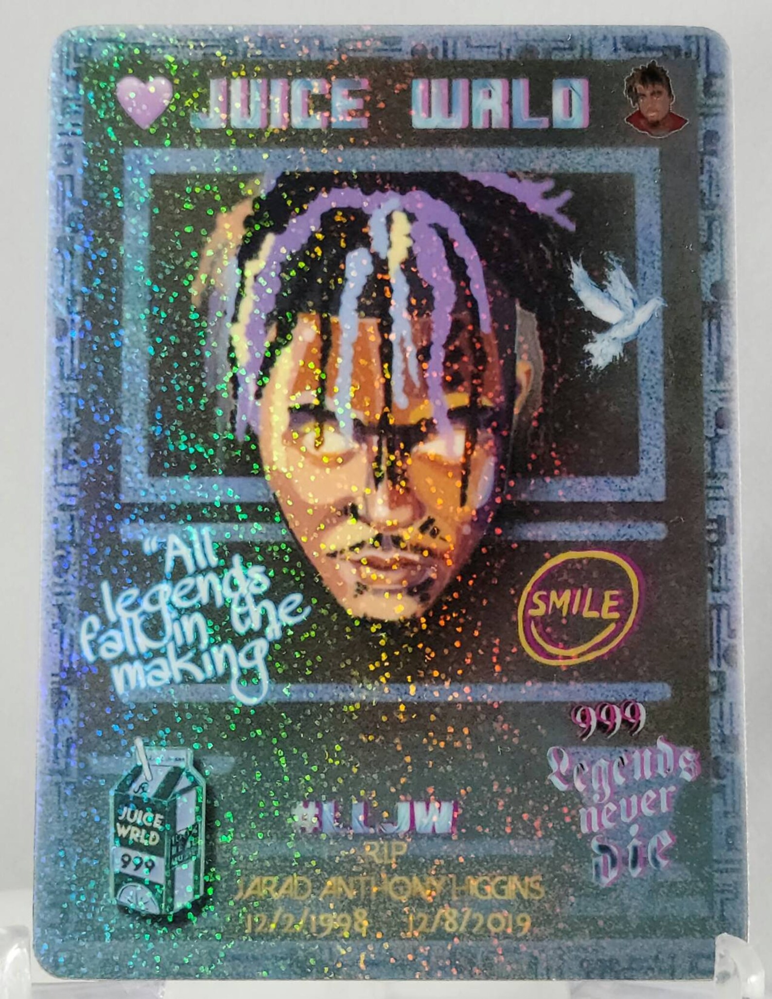 Juice WRLD Card Full Holographic Memorial Trading Card 9 Etsy
