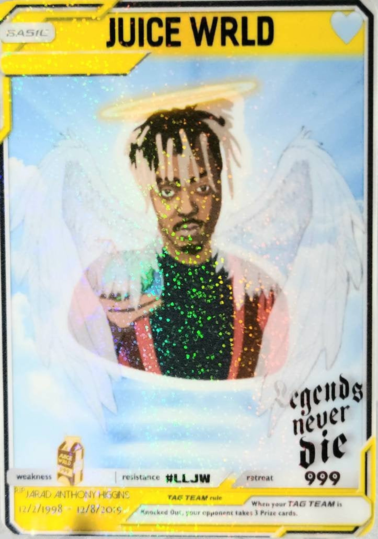 Juice WRLD Card Custom Holo Full Art Card Etsy
