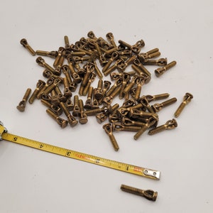 Vintage Piano Salvage, 80+ 1" Brass Capstan Screws