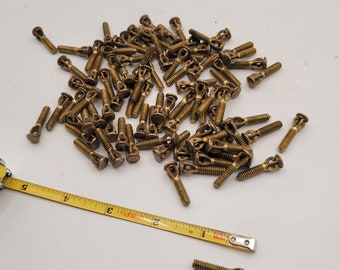 Vintage Piano Salvage, 80+ 1" Brass Capstan Screws