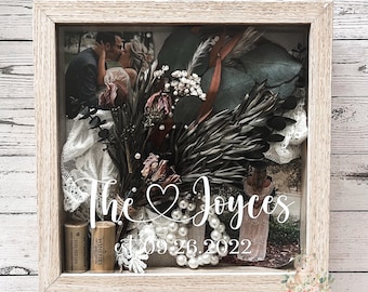 Personalized Wedding Keepsake Shadow Box for Mementos