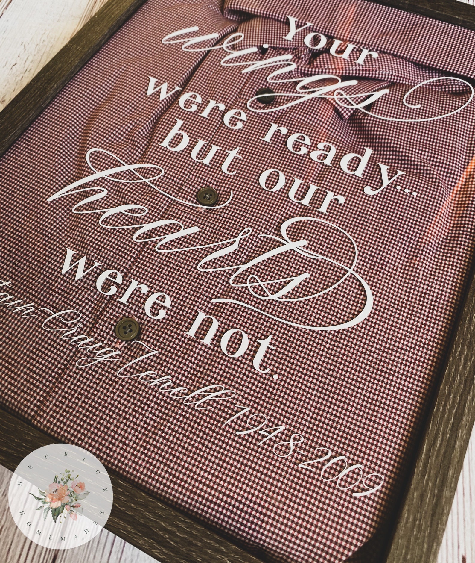 Personalized Memories Keepsake Shadow Box / Shirt Keepsake Etsy