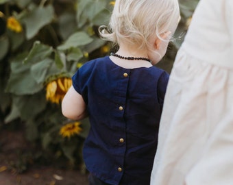 Blue Floral box tee