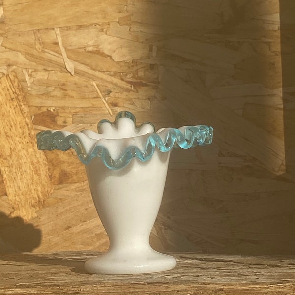 Fenton Aqua Crest Vase