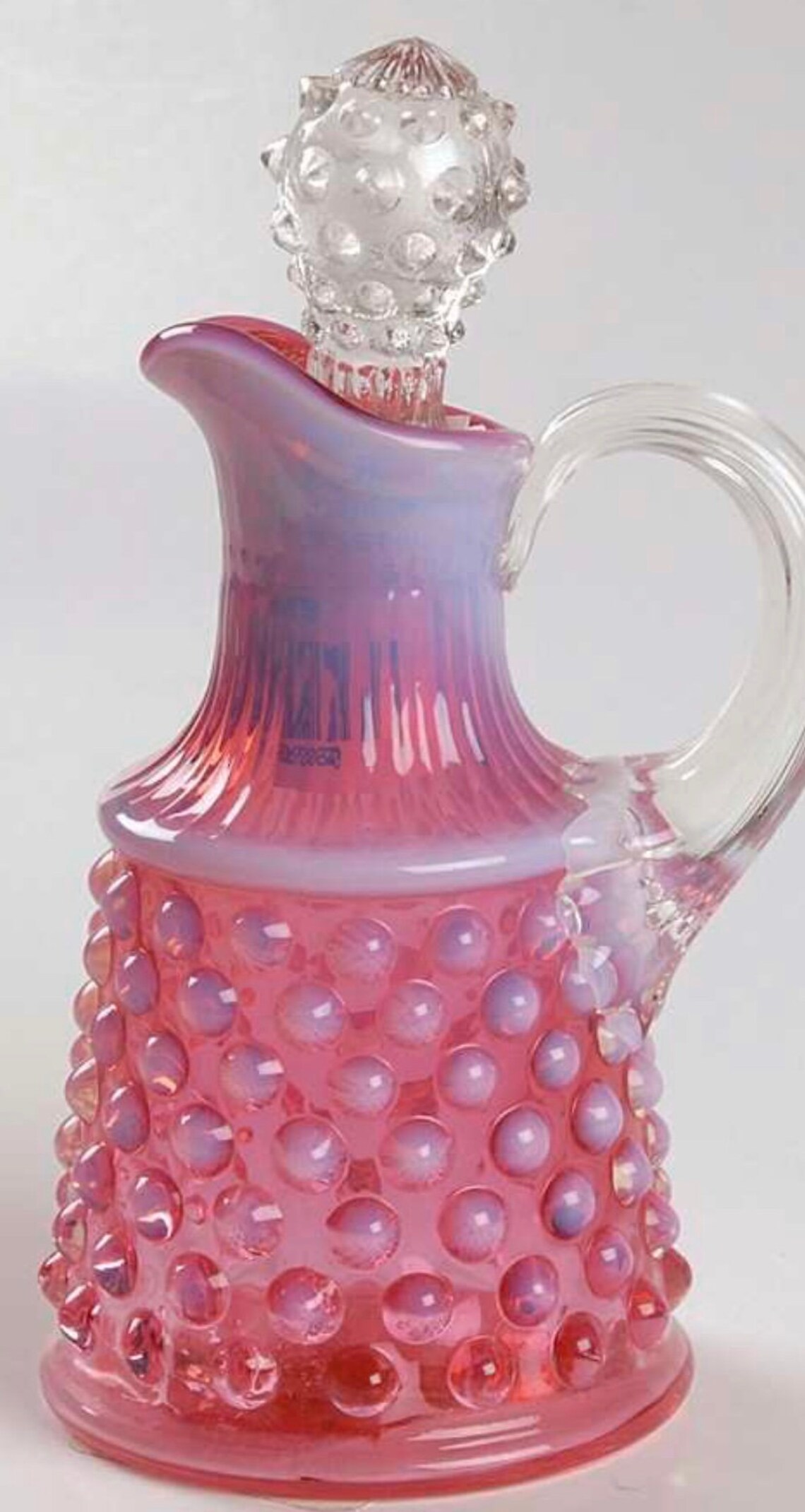 Mini Fenton Cranberry Hobnail Cruet. Etsy