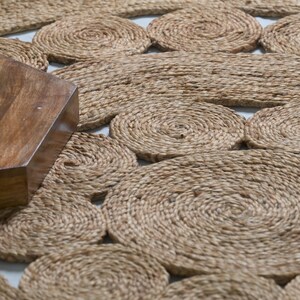 Handmade Round Jute Rug | Braided Natural Fiber Area Rug for Living Room image 10