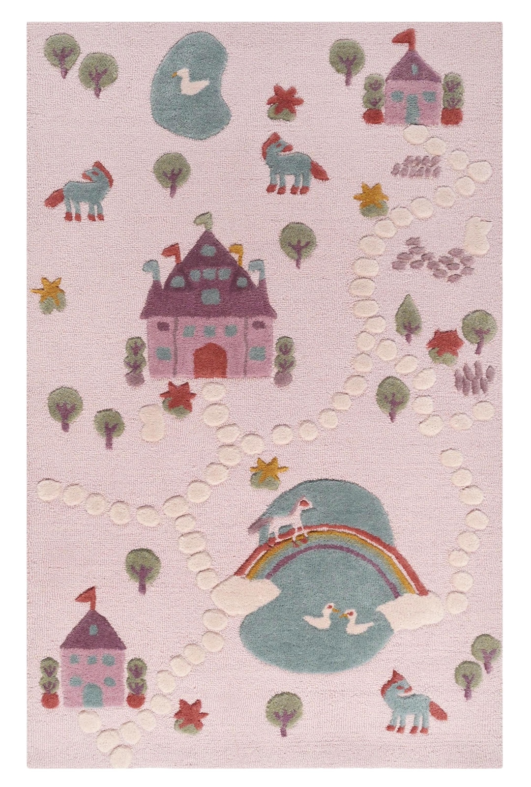 Hand-tufted Wool Fairy Tale Rug: Colorful Kids Play Mat - Etsy Australia