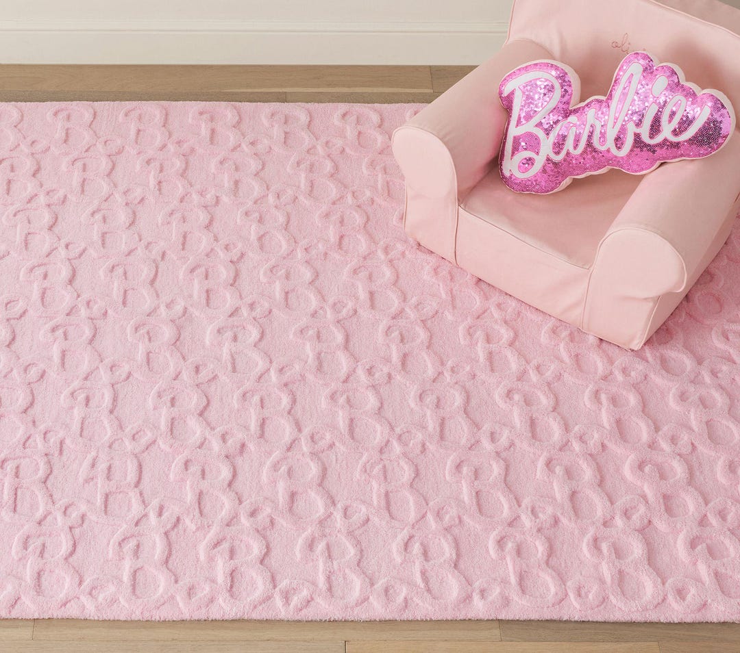 Hand-tufted Pink Barbie Rug, Plush Kids Room Decor - Etsy