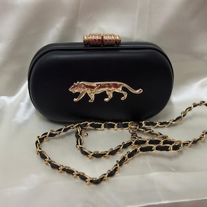Designer schwarze Hochzeitstasche, Brauttasche, Damentasche mit Logo und Einfach, weicher Griff mit Riemen