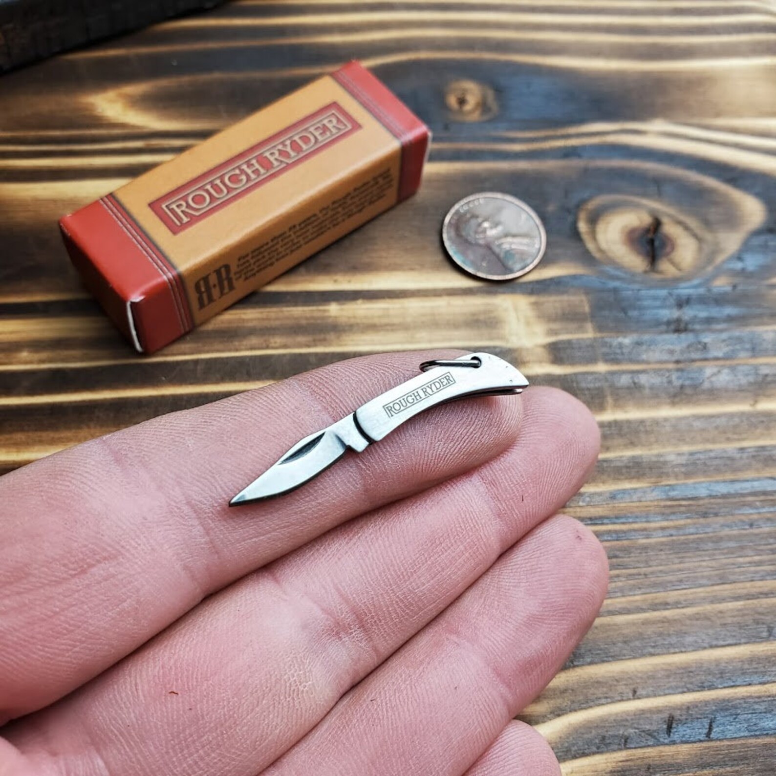 Rough Ryder Vintage Style Smallest Folding Knife Stainless Etsy