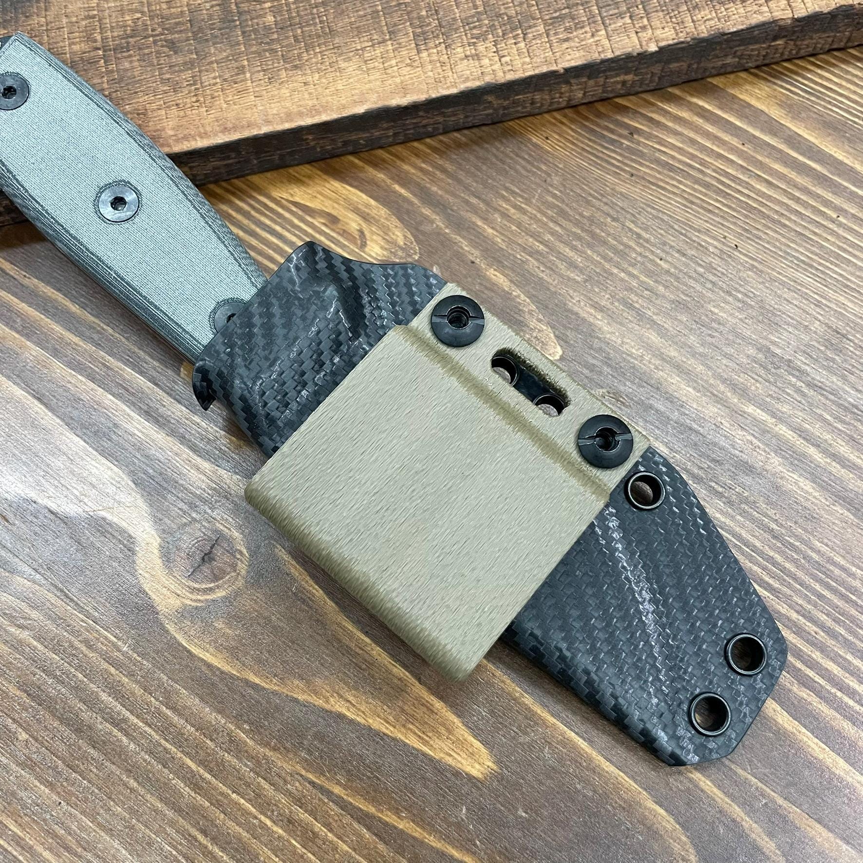 RK Custom Olive Brown Horizontal Carry Belt Loop Clip for Kydex