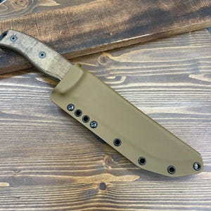 RK Custom Coyote Brown Kydex Sheath For An Ontario Rat 7 With Large Tek-Lok