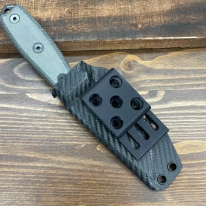 RK Custom Black Horizontal/Vertical Carry Belt Loop Clip For Kydex Knife Sheaths Fits 1.5" Belts