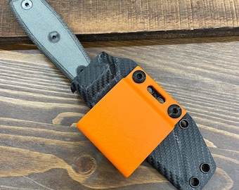 RK Custom Orange Horizontal Carry Belt Loop Clip For Kydex Knife Sheaths Fits 1.75" Belts