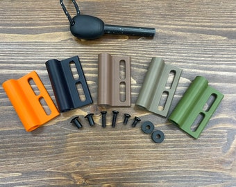 Portacañas universal de ferrocerio de 3/8" para fundas de camping y supervivencia personalizadas y de fábrica.