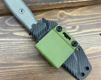 RK Custom Army Green Horizontal Carry Belt Loop Clip For Kydex Knife Sheaths Fits 1.5" Belts