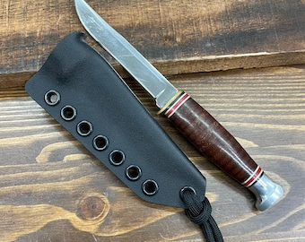 RK Custom RTS Black Kydex Sheath for Ka-Bar Little Finn 1226