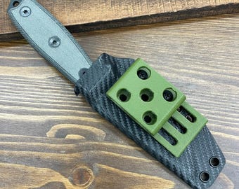 RK Custom Army Green Horizontal/Vertical Carry Belt Loop Clip For Kydex Knife Sheaths Fits 1.5" Belts
