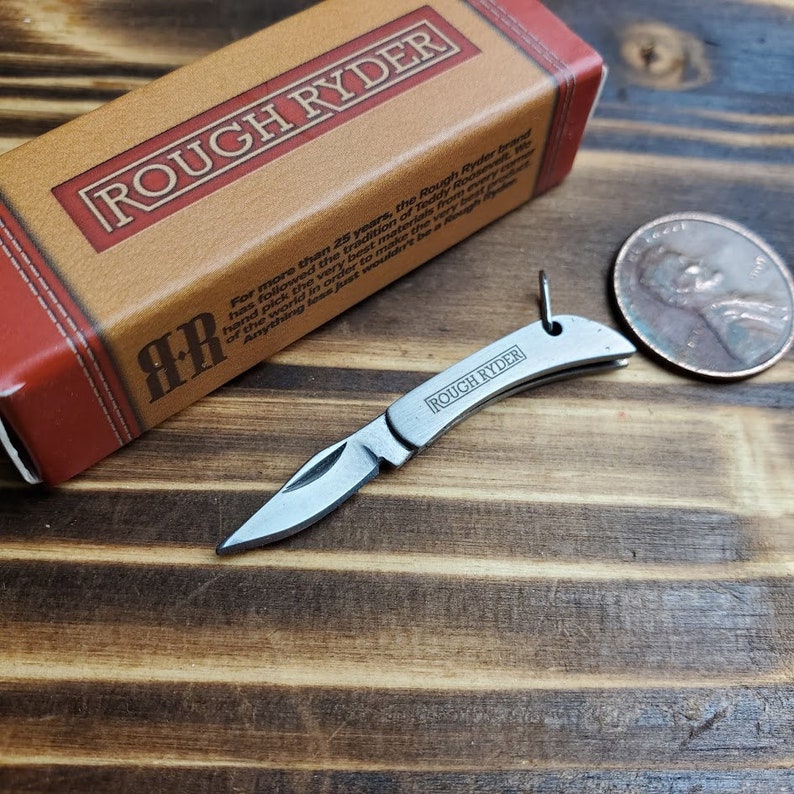 Rough Ryder Vintage Style Smallest Folding Knife Stainless Etsy