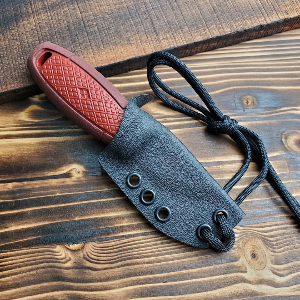 RK Custom Black Kydex Sheath For A Mora Eldris Knife Neck Etsy