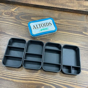 RK Custom Three Compartment Altoids Tin Tray Insert Organizer