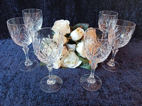 Lead Crystal Glasses, 12 piece , Made In Slovakia. 6 Wine And 6