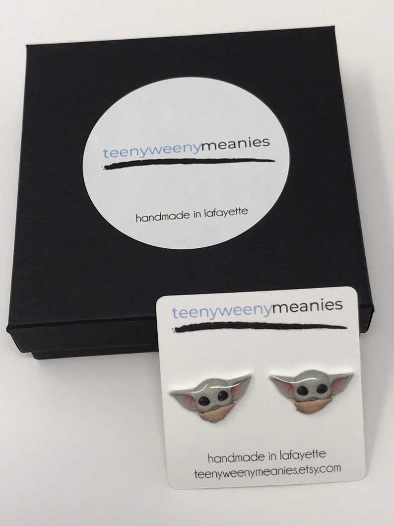 Baby Yoda Inspired by The Mandalorian Stud Earrings Etsy