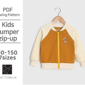 Pattern for Kids] Comfortable raglan jumper, Actual size PDF pattern (Ver.Eng/PE1457 - Jumper)