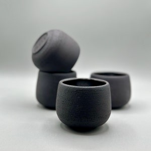 Black Stoneware Mug, Handmade Ceramic Mug, Matte Black Coffee Cup, Pottery Coffee Mug, Handmade Pottery Cup, Minimalist Black Mug,