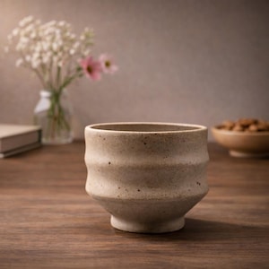 Taza de té Yunomi japonesa hecha a mano, cuenco para matcha, taza de café de cerámica