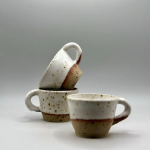 3 oz ceramic mug, Handmade espresso cup, Small coffee mug, Minimalist ceramic cup, Modern espresso cup ,Small size coffee mug, Unique shot