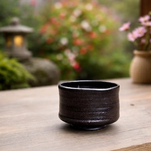 Personalised Reactive Glaze bowl Handmade Japanese Yunomi Tea Bowl Ceramic Matcha Cup