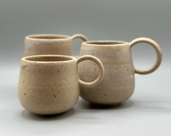 Latte and  Cappuccino cup, Drinkware, Foodie Gift, Ceramic Cup, Tumbler Handmade Beaker, Stoneware Ceramic Tumbler, Handmade Cup, Coffee Cup