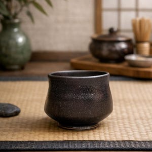 Personalised Reactive Glaze bowl Handmade Japanese Yunomi Tea Bowl Ceramic Matcha Cup