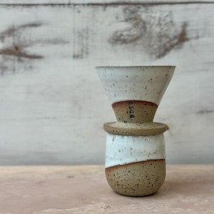 Ensemble de gouttes à café en céramique, grès rustique moderne, versement en céramique, ensemble de tasses à café, ensemble pour, ensemble cadeau café, cadeau d'oeuvre d'art pour elle