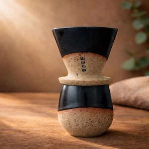 Handmade Ceramic Pour Over Coffee Set, Coffee dripper
