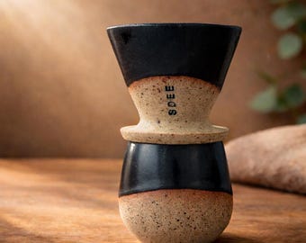 Handmade Ceramic Pour Over Coffee Set, Coffee dripper