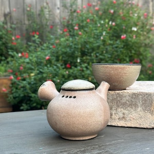300 ml Ceramic Teapot With Cup, Artisan Work, Japanese Style, Handmade, Tea pot, Handmade Gift, Pottery Teapot with Filter, ceramic pot