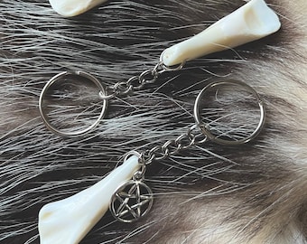 Buffalo Tooth Keychain | Goblincore | Witchy Accessories | Vulture Culture | Real Bone |
