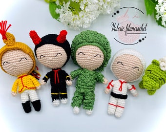 5 TUTORIELS _ Le DOUDOU et ses ACTEURS _ patron au crochet - personnages - amigurumi (français)