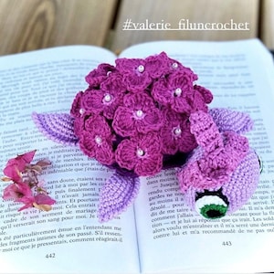 TUTORIAL HORTENSE, the turtle _ Flowery turtle crochet pattern / amigurumi (french)