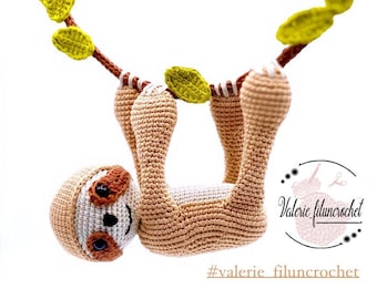 TUTORIAL MATHIEU, the sloth, &quot;Les Malis&quot; collection _ crochet pattern / amigurumi (French)