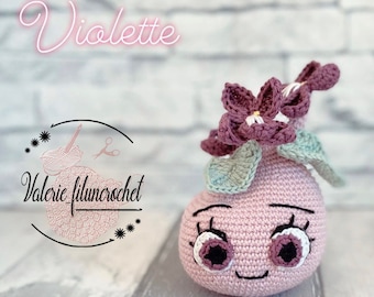 SUPPLÉMENT A LUMI - Violette - Fleurs en crochet - Les Lumis  _ patron au crochet / amigurumi (français/anglais)