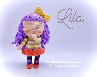 LILA TUTORIAL, from Lilasigneavecbébé _ doll / amigurumi crochet pattern |