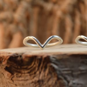 Mountain Chevron Ring 925 Sterling Silver