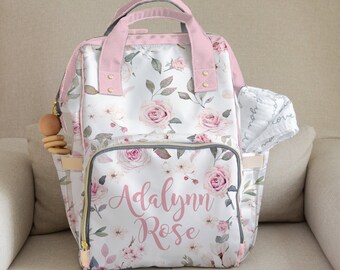 floral nappy bag