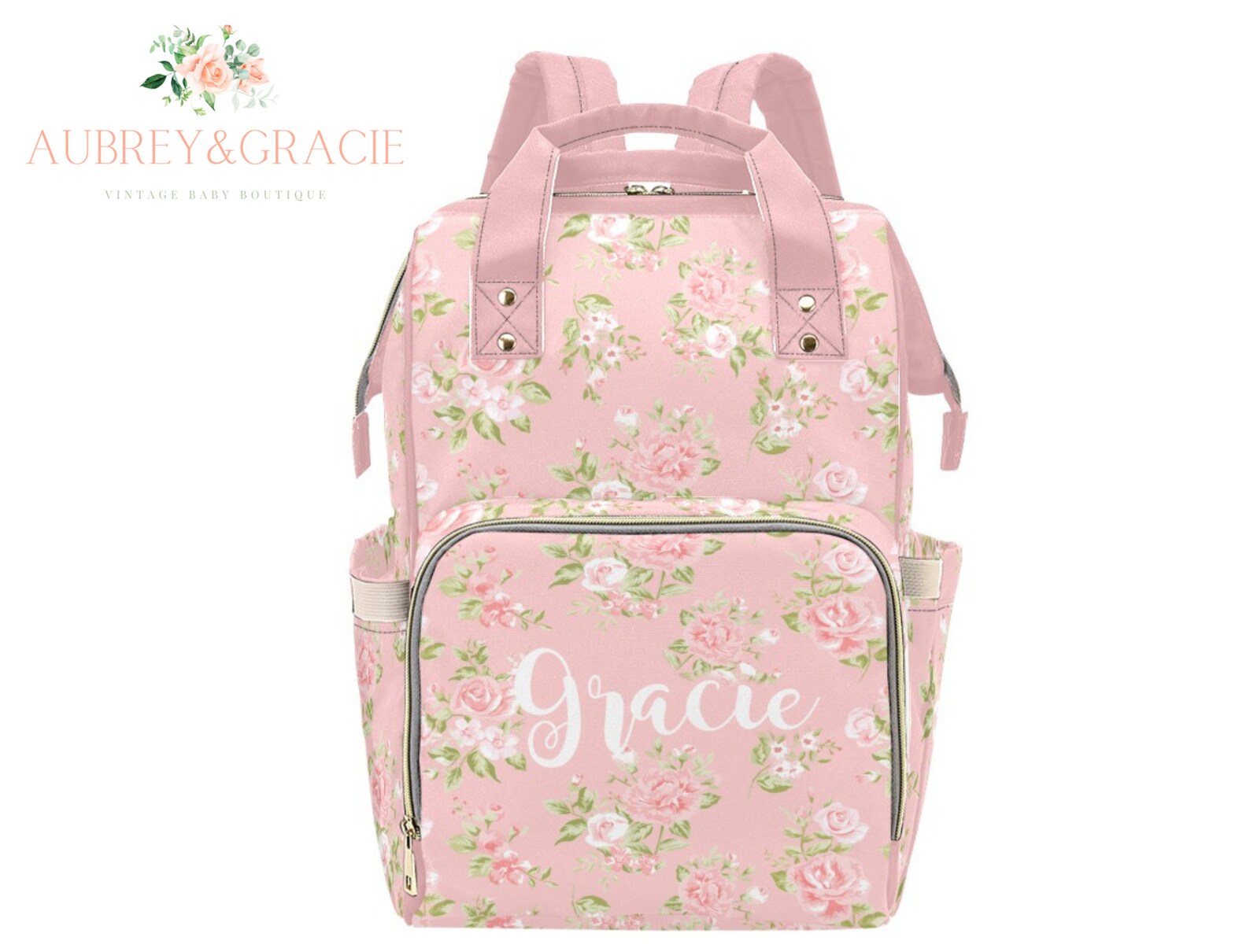 Personalized Diaper Bag Girl Baby Bag Personalized Backpack Etsy