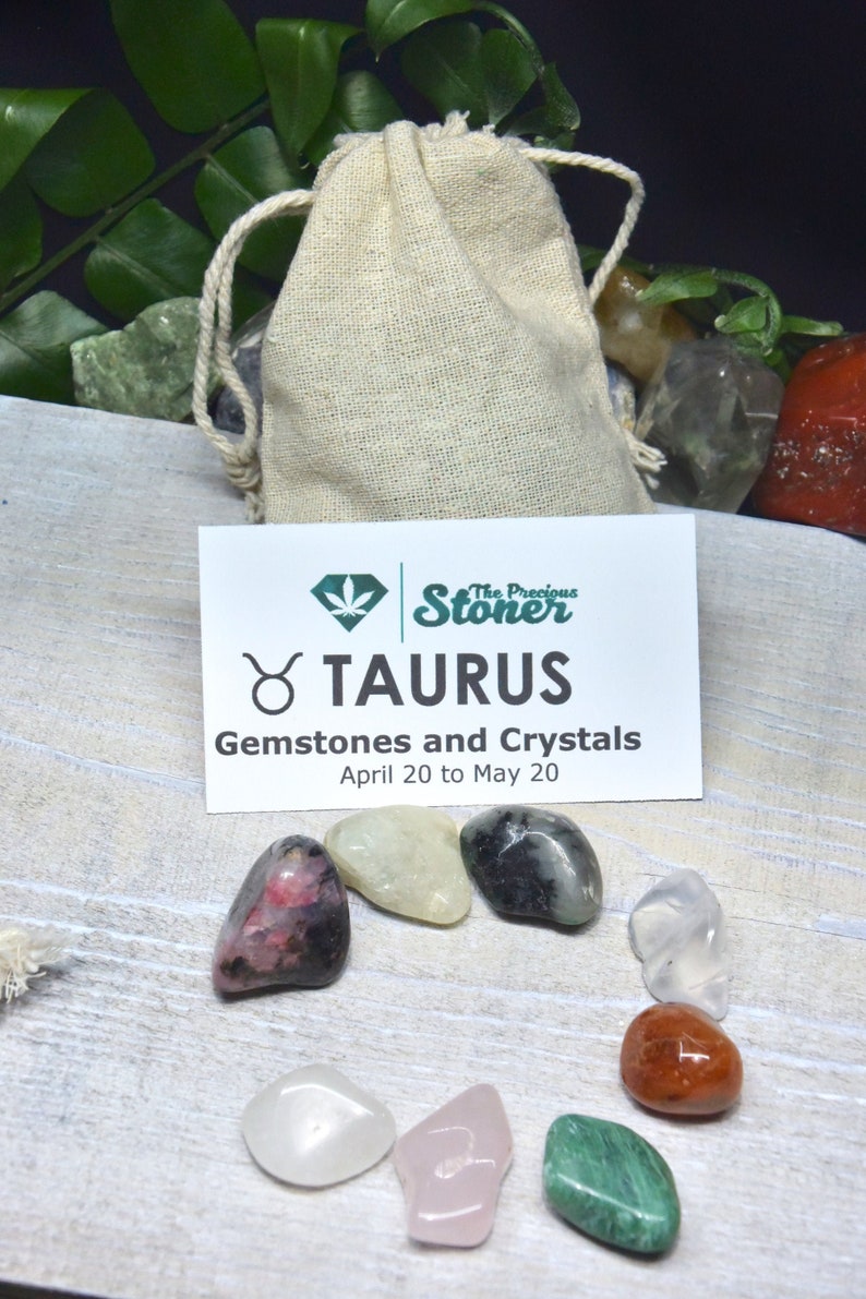 Taurus Zodiac Crystals and Gemstones Kit Taurus Stones Set Etsy Canada