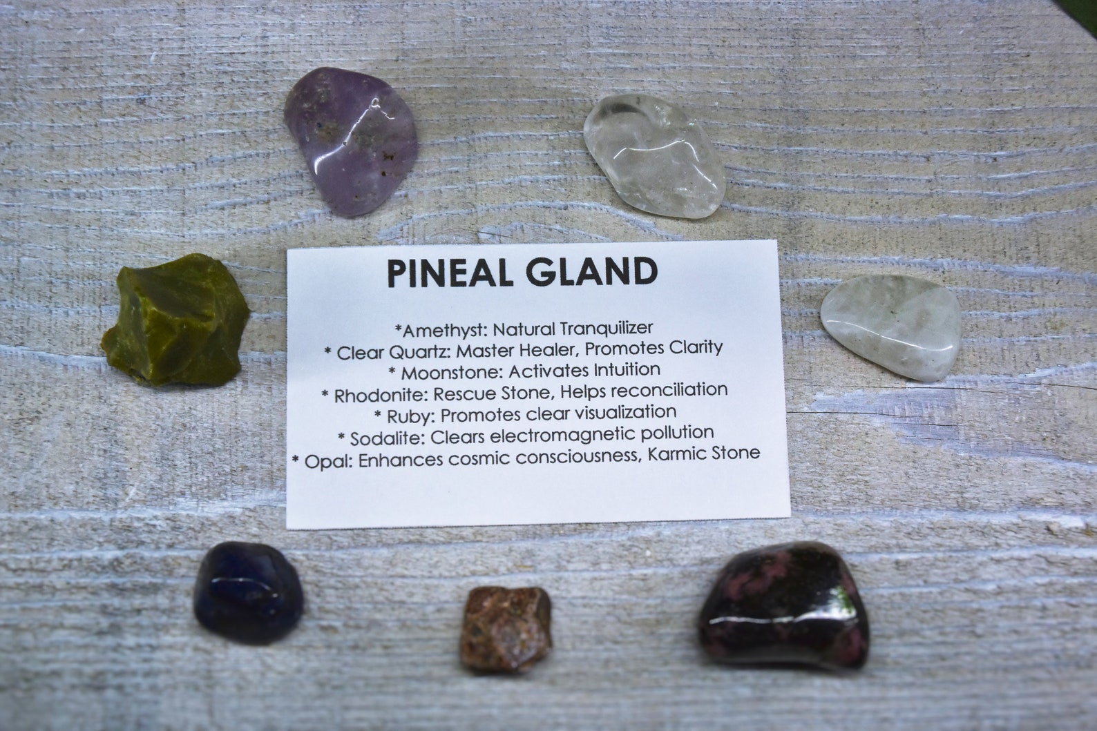 Pineal Gland Crystals Gemstones Kit Pineal Gland Stones Set Etsy Canada